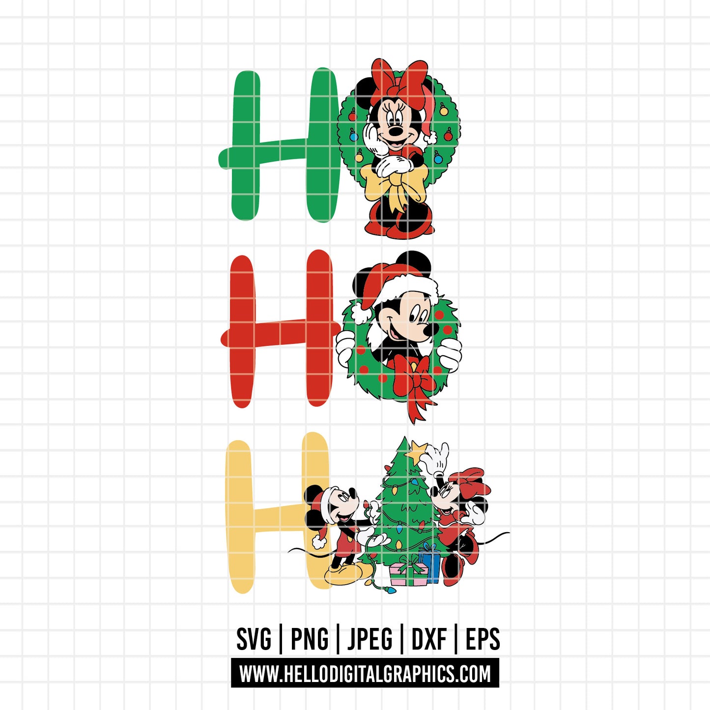 COD4140 - Mickey and minnie christmas svg, Disney svg, mickey svg, minnie svg, Silhouette, Cricut