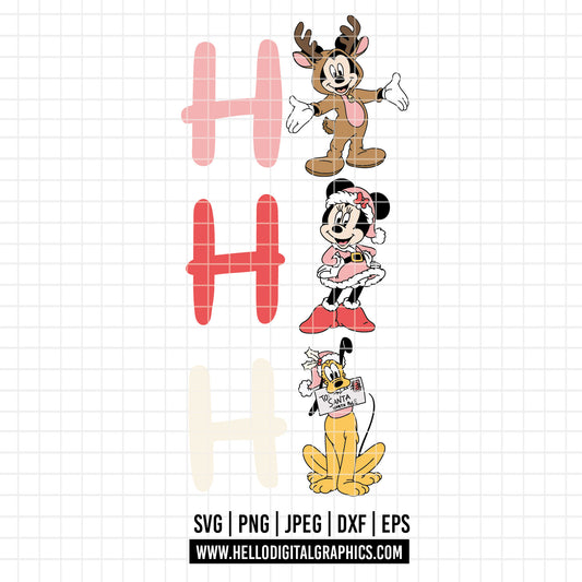 COD4147 - Disney Christmas Svg, mickey Svg cut file for Cricut, Ho ho ho svg