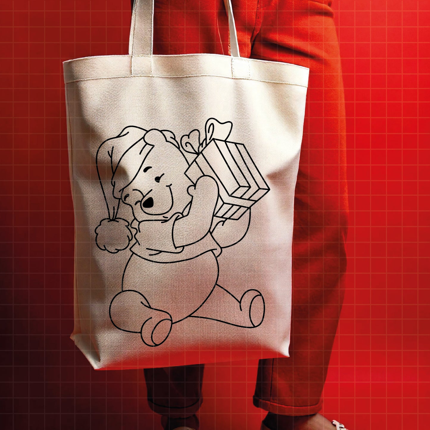 COD4148 - Christmas pooh svg, Winnie Pooh  svg, Winnie Pooh christmas cut file, disney svg, disney christmas svg