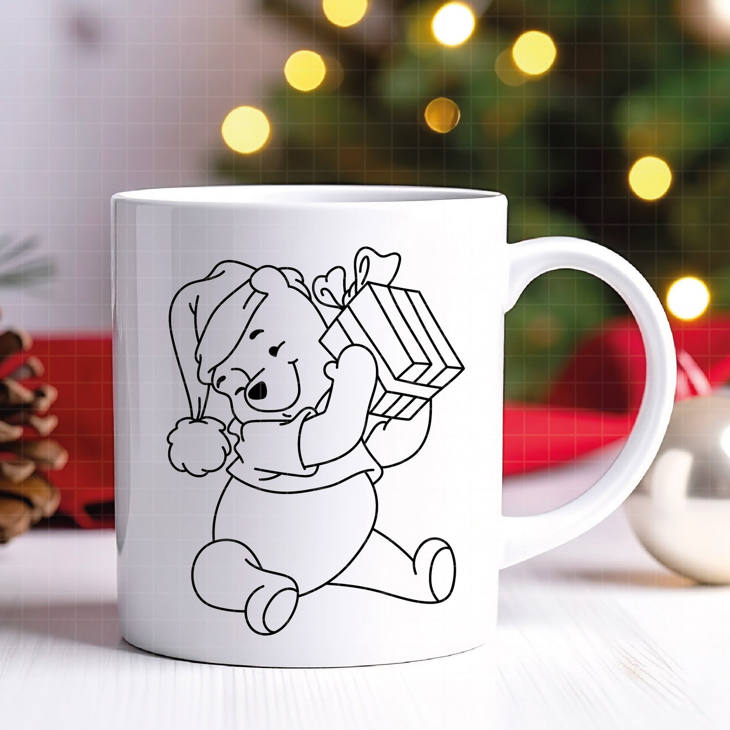 COD4148 - Christmas pooh svg, Winnie Pooh  svg, Winnie Pooh christmas cut file, disney svg, disney christmas svg