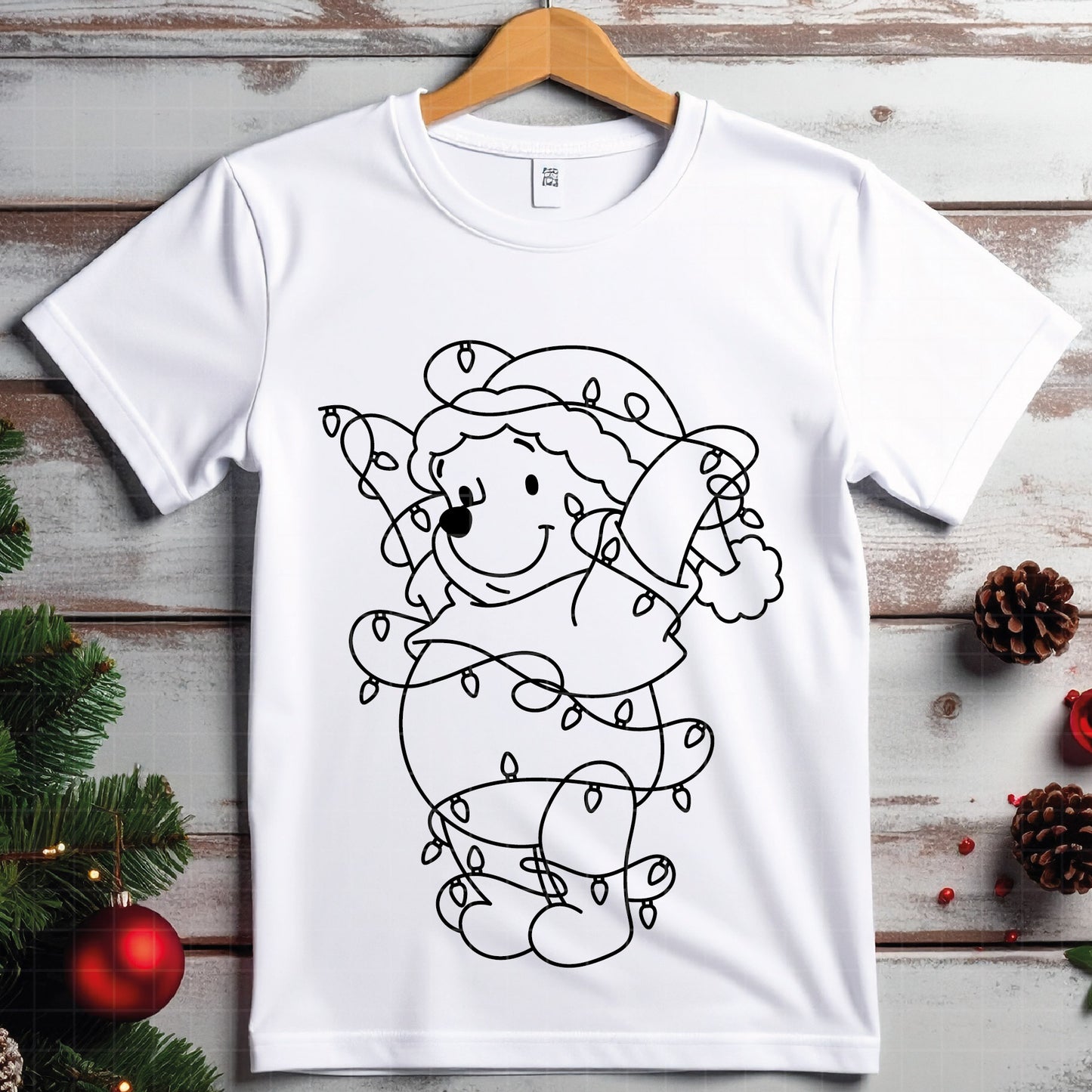 COD4149 - Christmas pooh svg, Winnie Pooh  svg, Winnie Pooh christmas cut file, disney svg, disney christmas svg