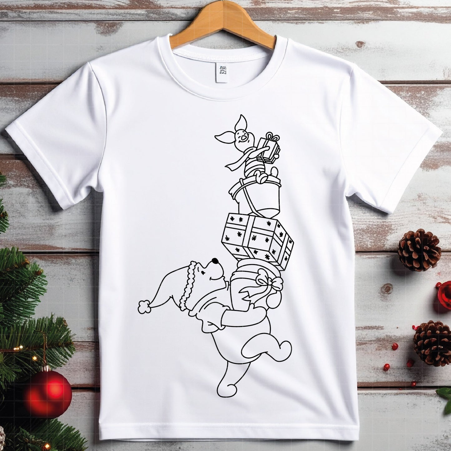 COD4150 - Christmas pooh svg, Winnie Pooh  svg, Winnie Pooh christmas cut file, disney svg, disney christmas svg