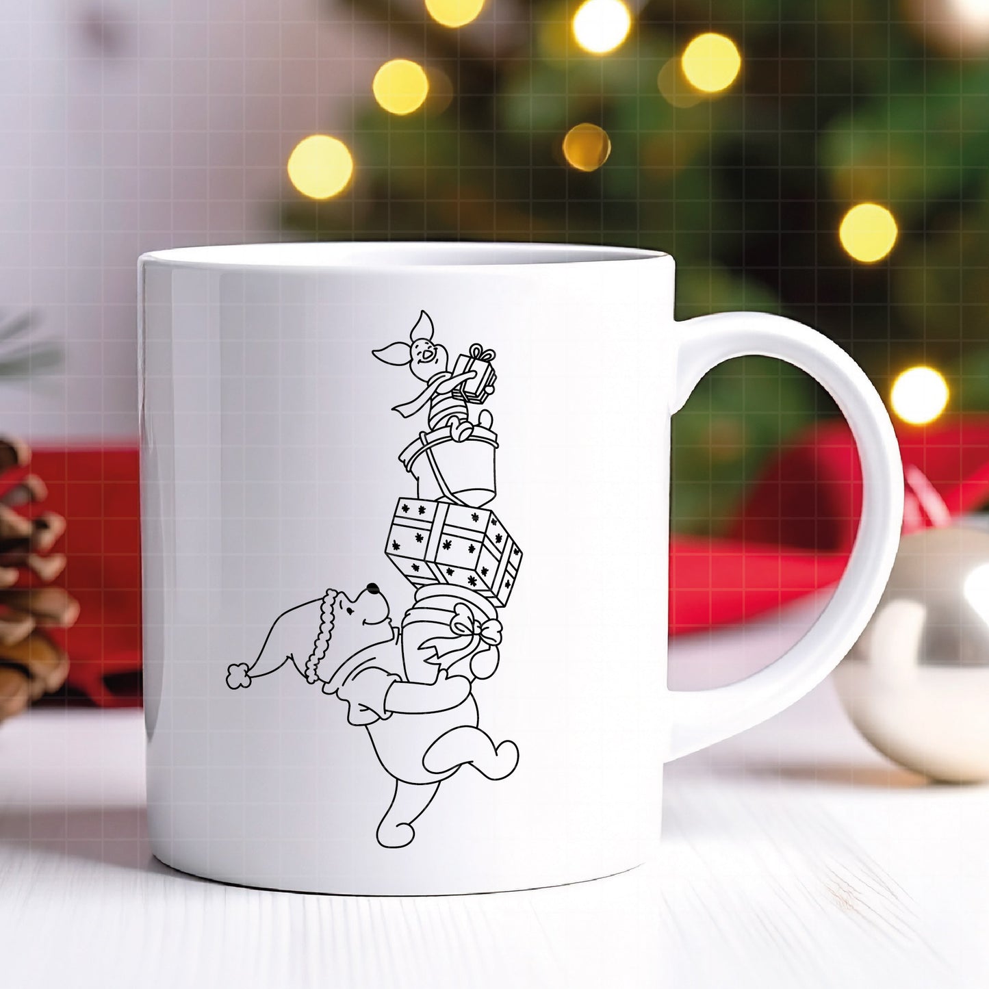 COD4150 - Christmas pooh svg, Winnie Pooh  svg, Winnie Pooh christmas cut file, disney svg, disney christmas svg