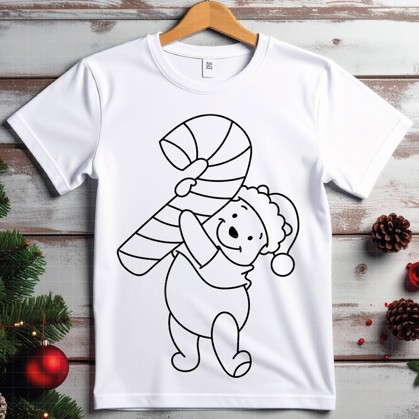 COD4151 - Christmas pooh svg, Winnie Pooh  svg, Winnie Pooh christmas cut file, disney svg, disney christmas svg