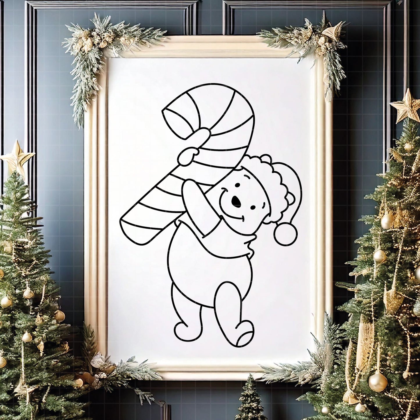 COD4151 - Christmas pooh svg, Winnie Pooh  svg, Winnie Pooh christmas cut file, disney svg, disney christmas svg