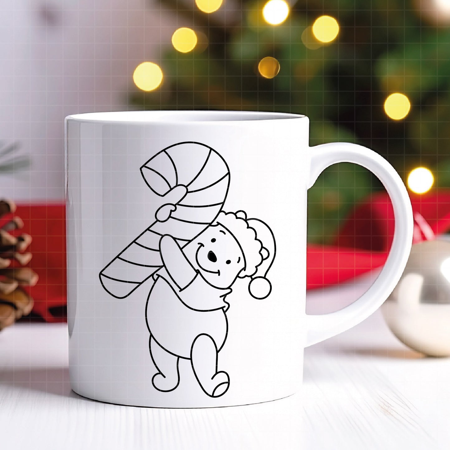COD4151 - Christmas pooh svg, Winnie Pooh  svg, Winnie Pooh christmas cut file, disney svg, disney christmas svg