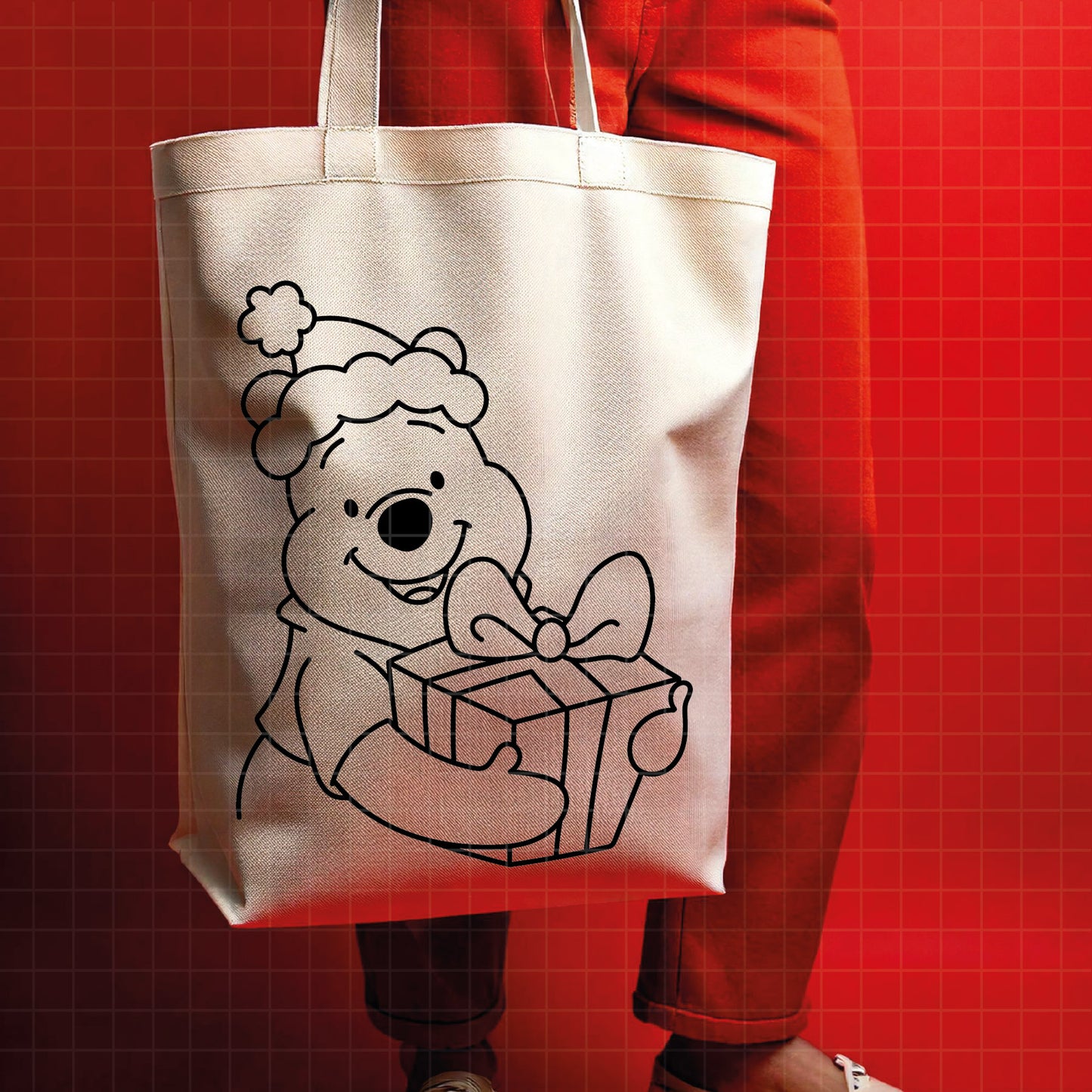 COD4152 - Christmas pooh svg, Winnie Pooh  svg, Winnie Pooh christmas cut file, disney svg, disney christmas svg