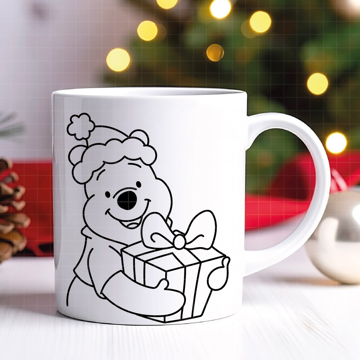 COD4152 - Christmas pooh svg, Winnie Pooh  svg, Winnie Pooh christmas cut file, disney svg, disney christmas svg