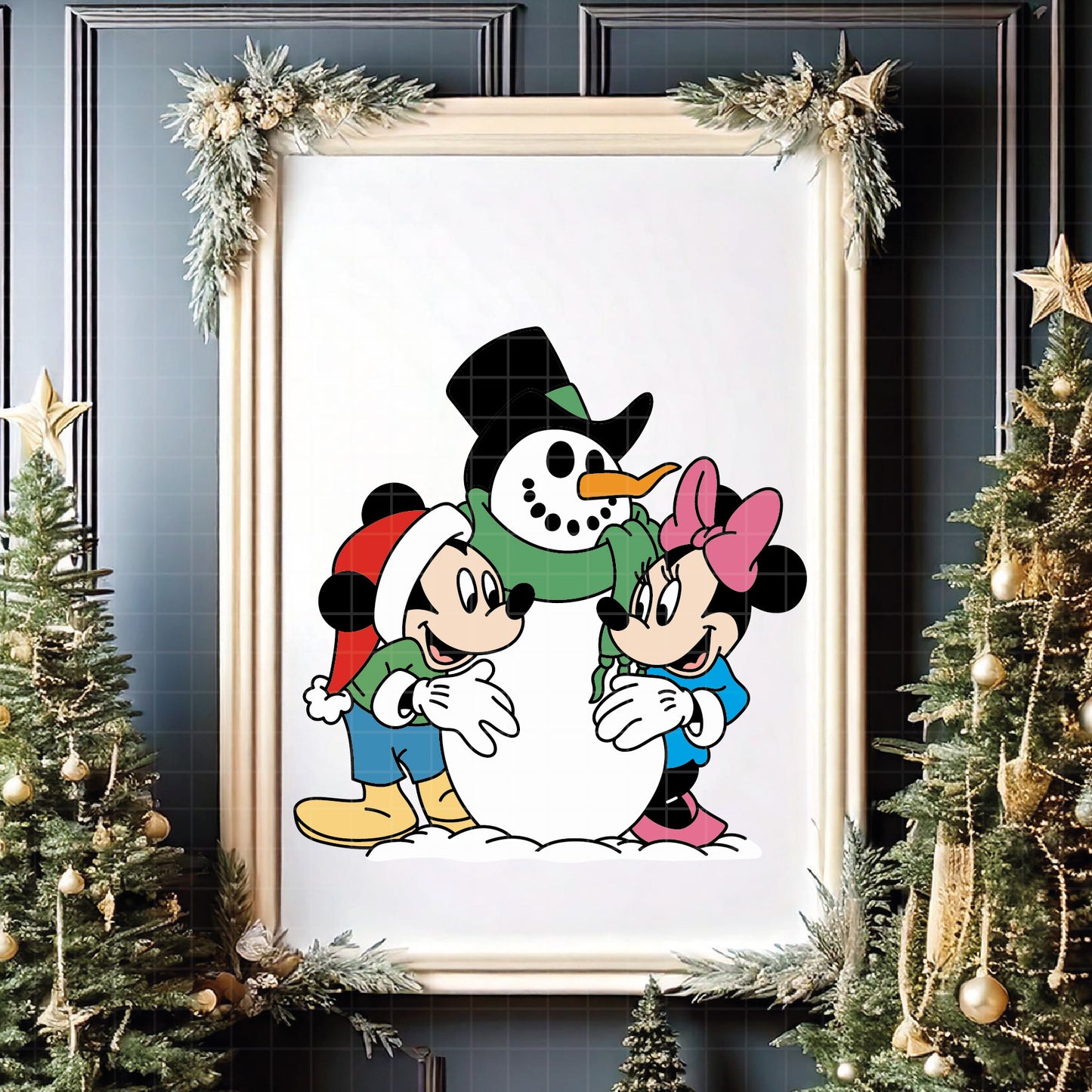 COD4154 - Mickey and minnie christmas svg, Disney svg, mickey svg, minnie svg, Silhouette, Cricut