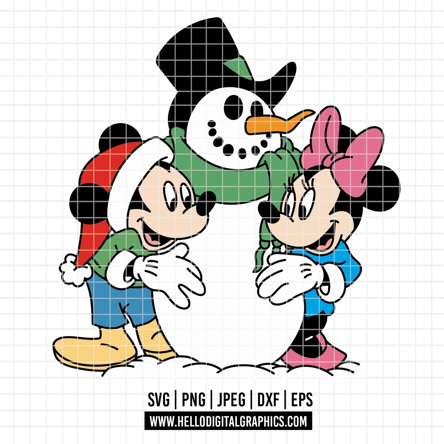 COD4154 - Mickey and minnie christmas svg, Disney svg, mickey svg, minnie svg, Silhouette, Cricut
