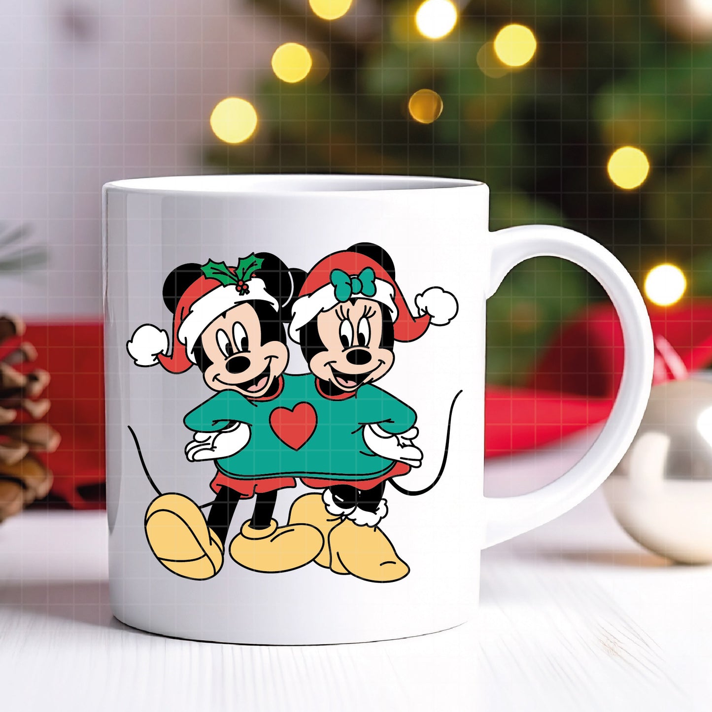 COD4155 - Mickey and minnie christmas svg, Disney svg, mickey svg, minnie svg, Silhouette, Cricut