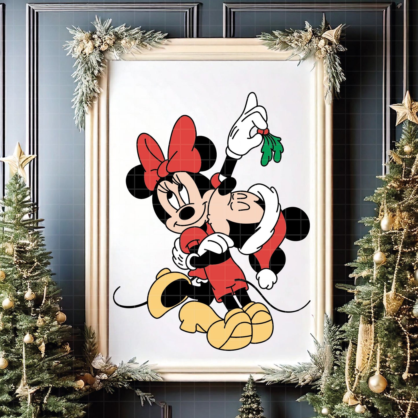 COD4156 - Mickey and minnie christmas svg, Disney svg, mickey svg, minnie svg, Silhouette, Cricut