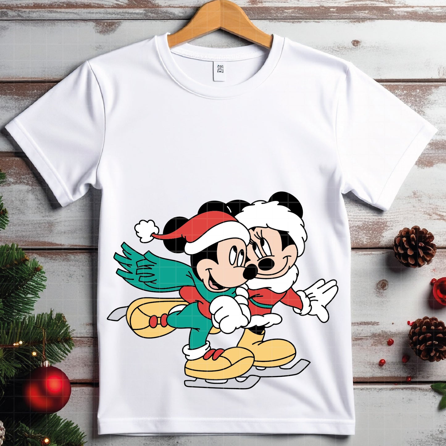 COD4157 - Mickey and minnie christmas svg, Disney svg, mickey svg, minnie svg, Silhouette, Cricut