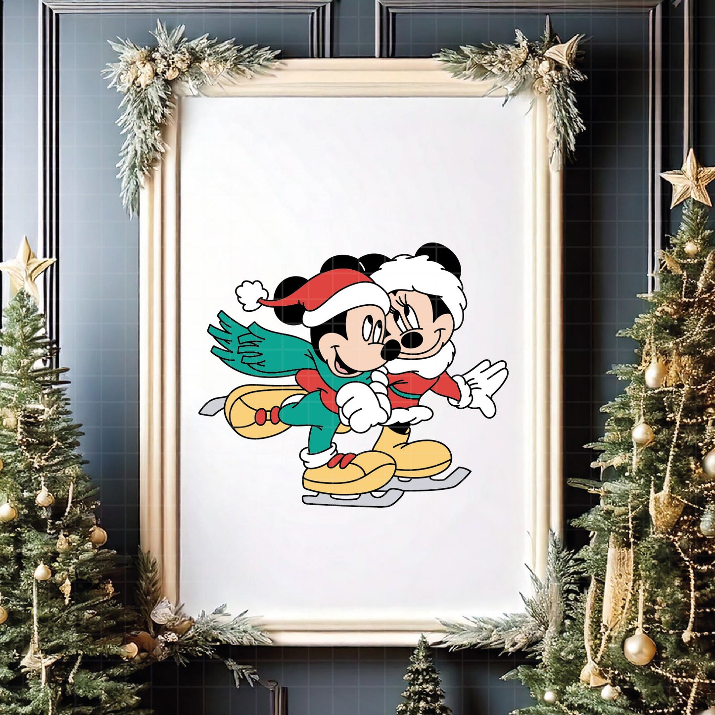 COD4157 - Mickey and minnie christmas svg, Disney svg, mickey svg, minnie svg, Silhouette, Cricut