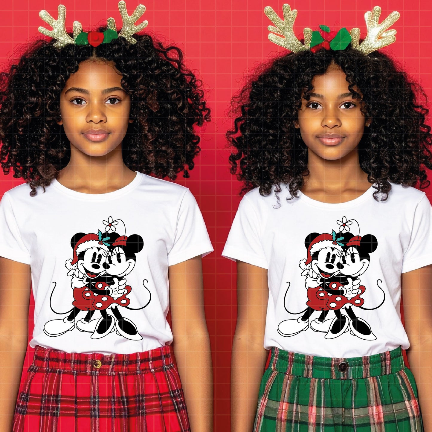 COD4159 - Mickey and minnie christmas svg, Disney svg, mickey svg, minnie svg, Silhouette, Cricut