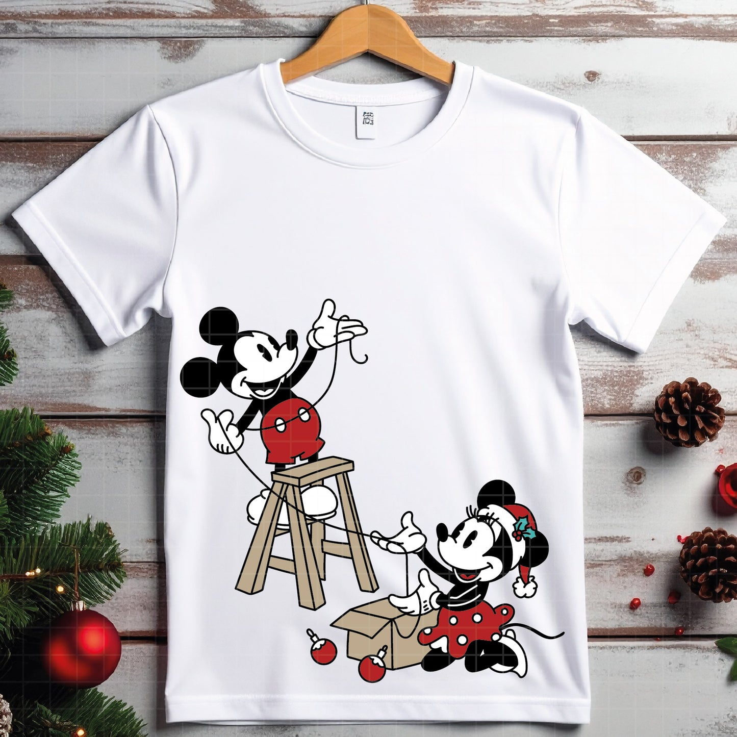 COD4160 - Mickey and minnie christmas svg, Disney svg, mickey svg, minnie svg, Silhouette, Cricut