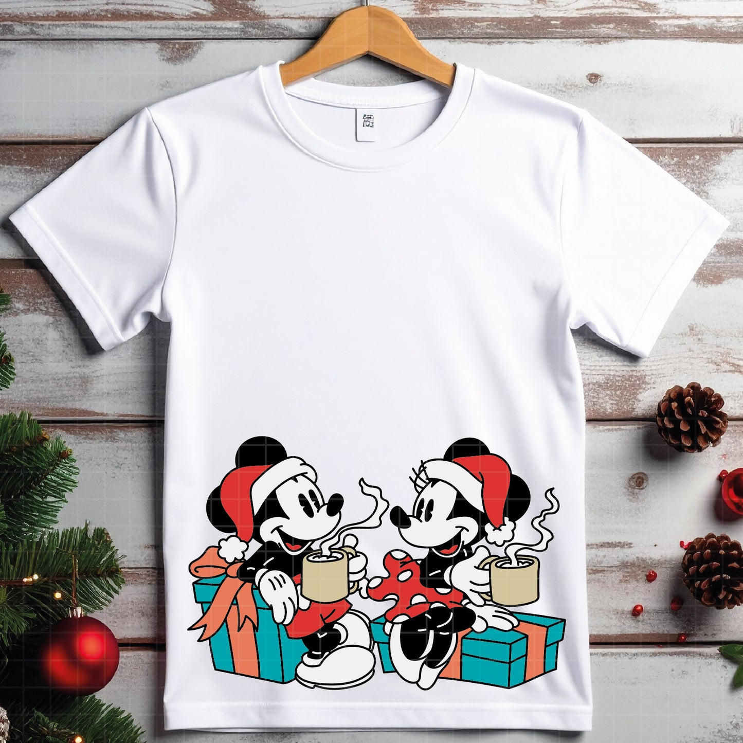 COD4161 - Mickey and minnie christmas svg, Disney svg, mickey svg, minnie svg, Silhouette, Cricut