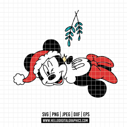 COD4162 - Mickey and minnie christmas svg, Disney svg, mickey svg, minnie svg, Silhouette, Cricut