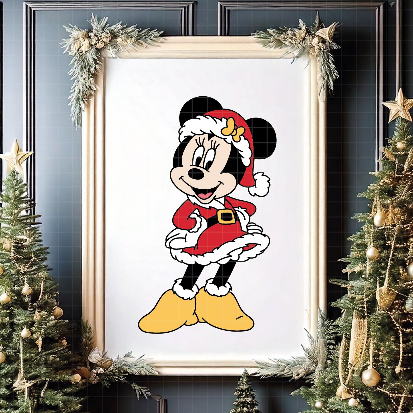 COD4163 - Minnie christmas svg, Disney svg, mickey svg, minnie svg, Silhouette, Cricut