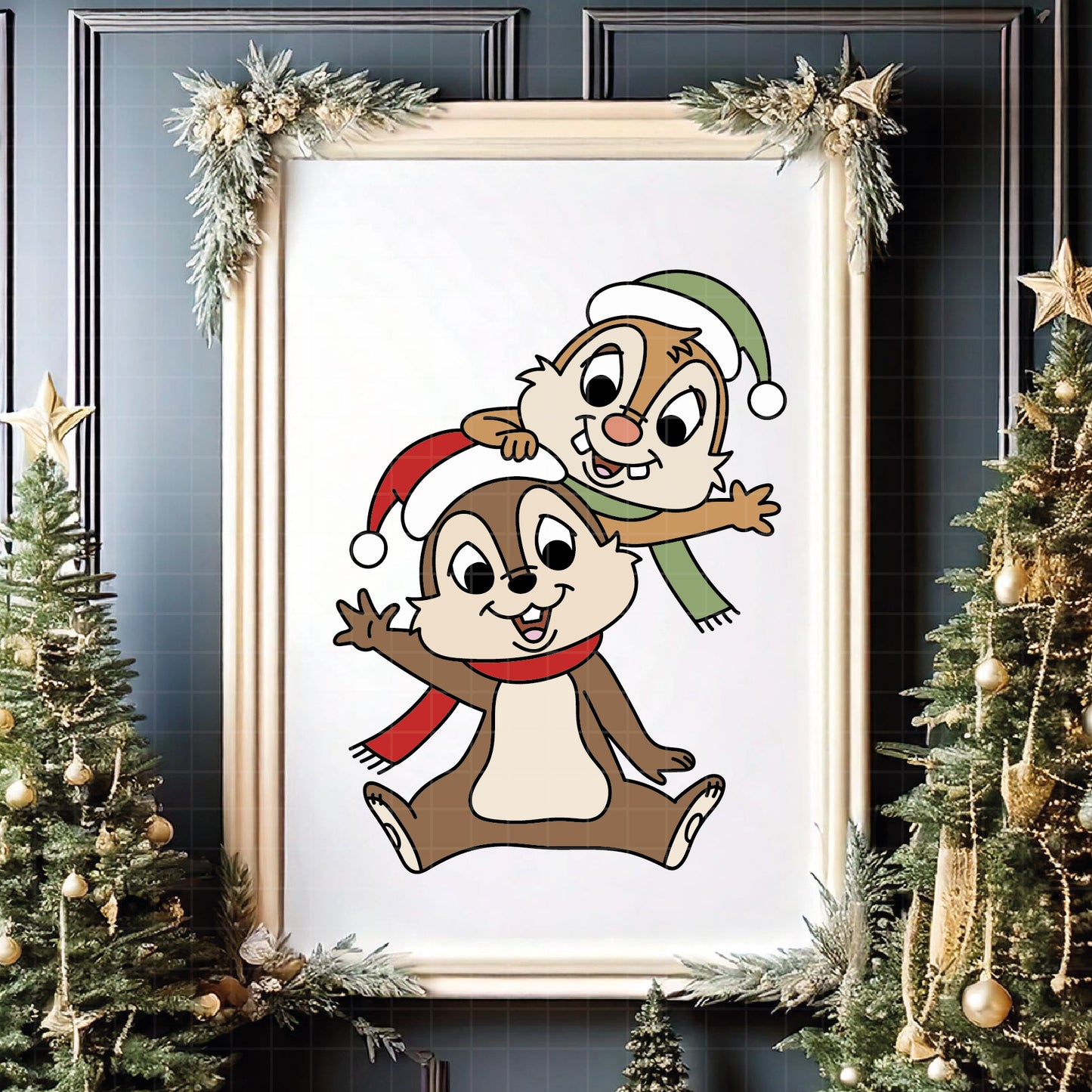 COD4167 - Chip and Dale Christmas Svg, chip Svg cut file for Cricut, Chip and Dale png, Double Trouble svg
