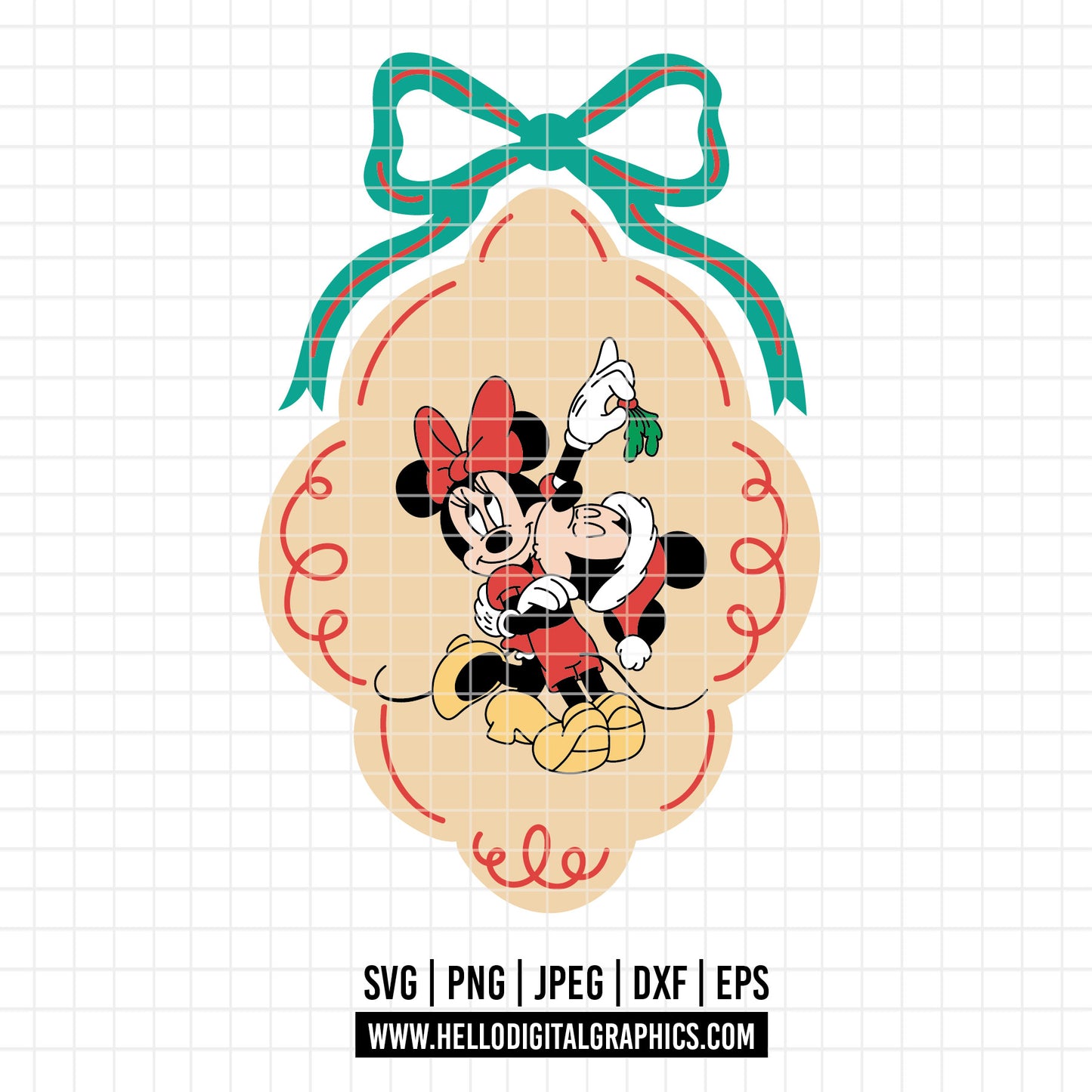 COD4169 - Mickey and minnie christmas svg, Disney svg, mickey svg, minnie svg, Silhouette, Cricut