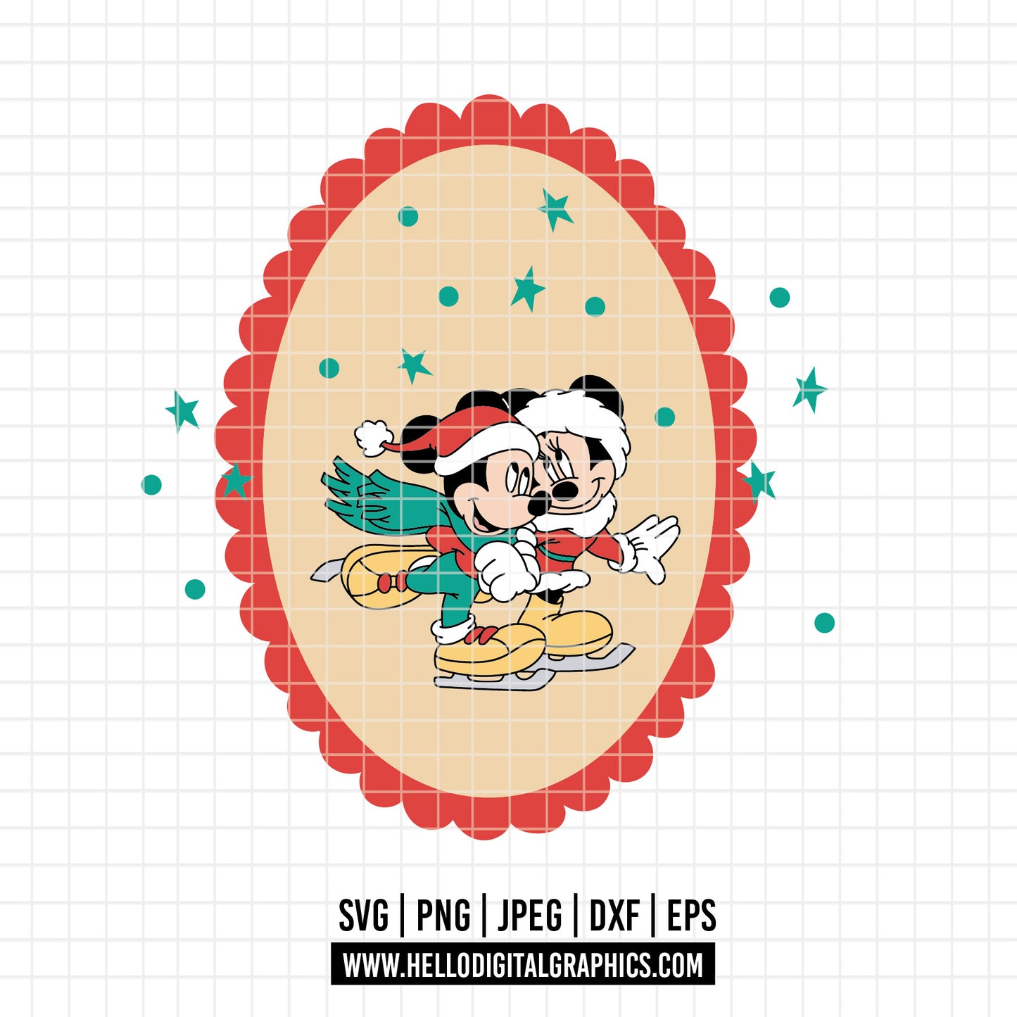 COD4172 - Mickey and minnie christmas svg, Disney svg, mickey svg, minnie svg, Silhouette, Cricut