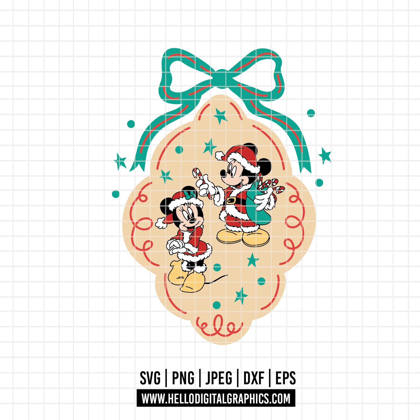COD4173 - Mickey and minnie christmas svg, Disney svg, mickey svg, minnie svg, Silhouette, Cricut
