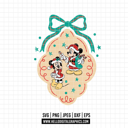 COD4173 - Mickey and minnie christmas svg, Disney svg, mickey svg, minnie svg, Silhouette, Cricut