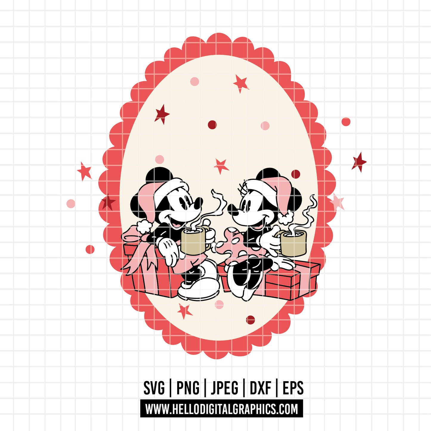 COD4176 - Mickey and minnie christmas svg, Disney svg, mickey svg, minnie svg, Silhouette, Cricut