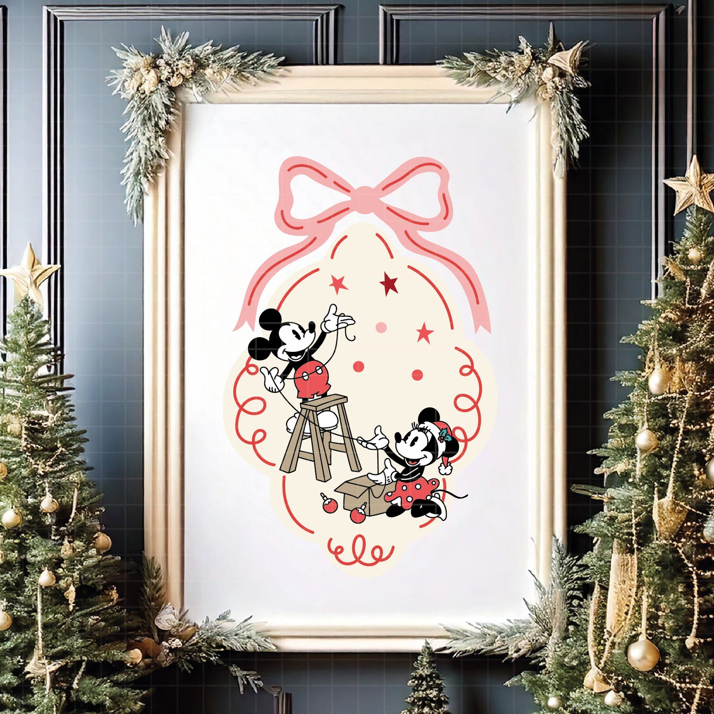 COD4178 - Mickey and minnie christmas svg, Disney svg, mickey svg, minnie svg, Silhouette, Cricut
