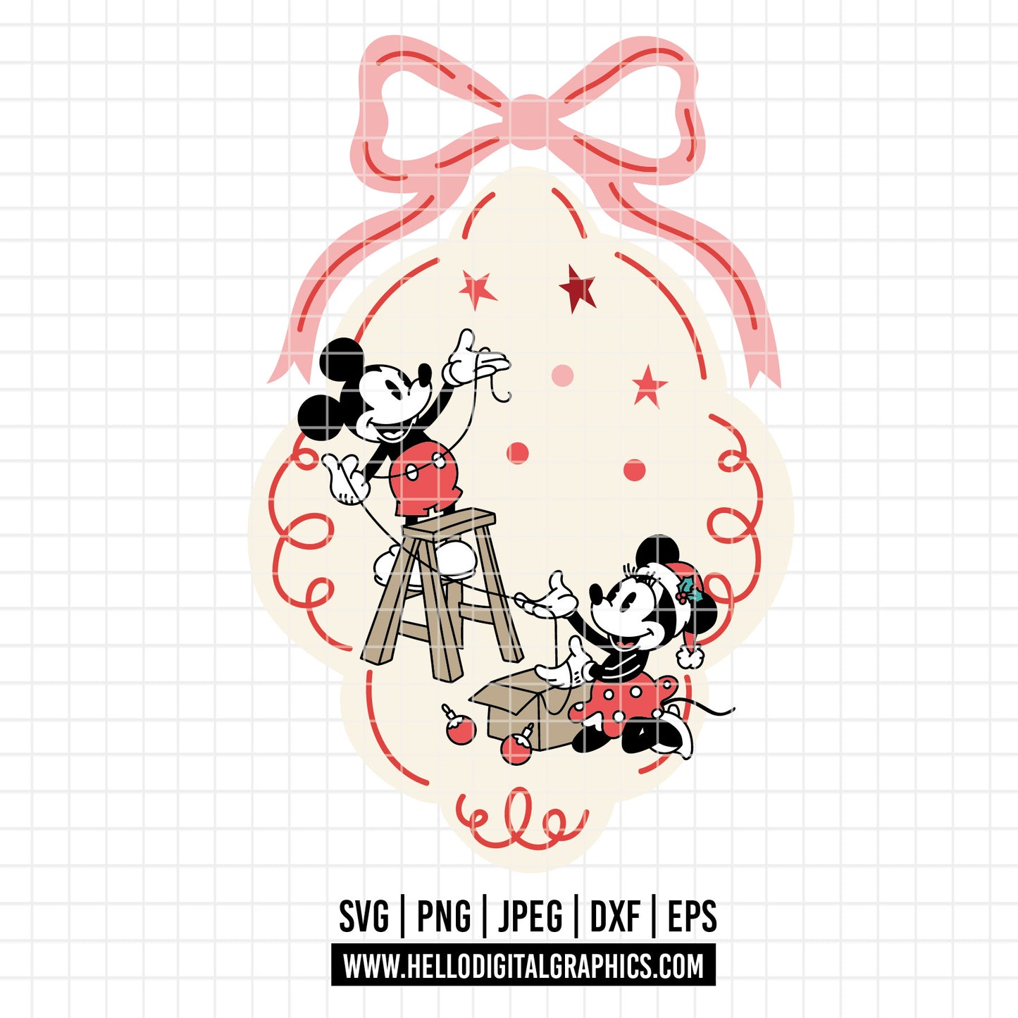 COD4178 - Mickey and minnie christmas svg, Disney svg, mickey svg, minnie svg, Silhouette, Cricut