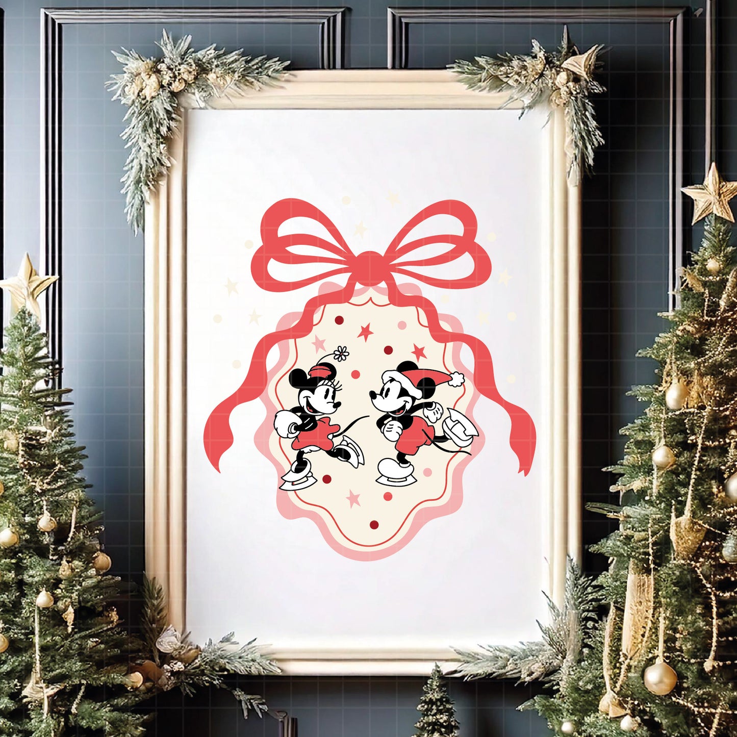 COD4180 - Mickey and minnie christmas svg, Disney svg, mickey svg, minnie svg, Silhouette, Cricut