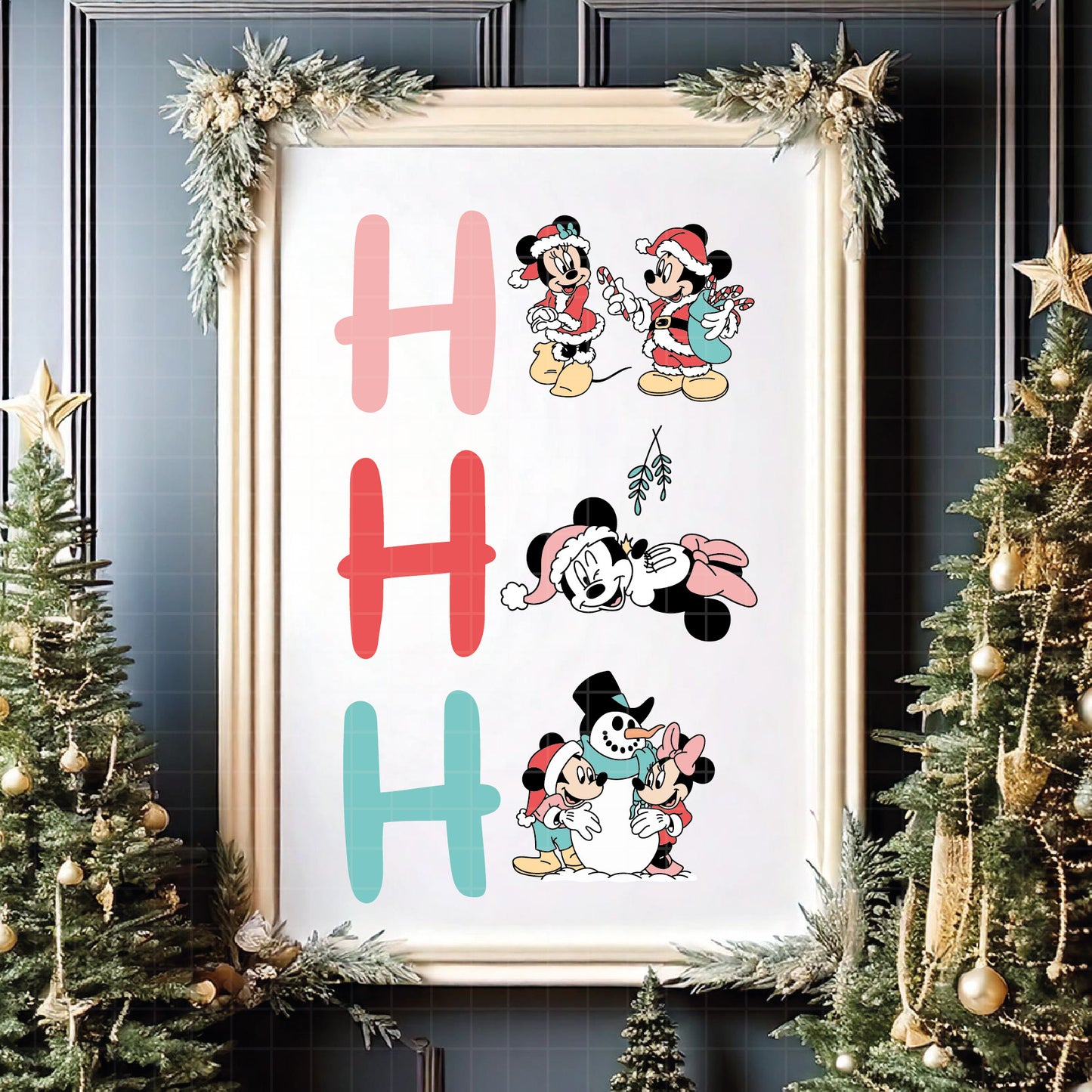 COD4182 - Mickey and minnie christmas svg, Disney svg, mickey svg, minnie svg, Silhouette, Cricut