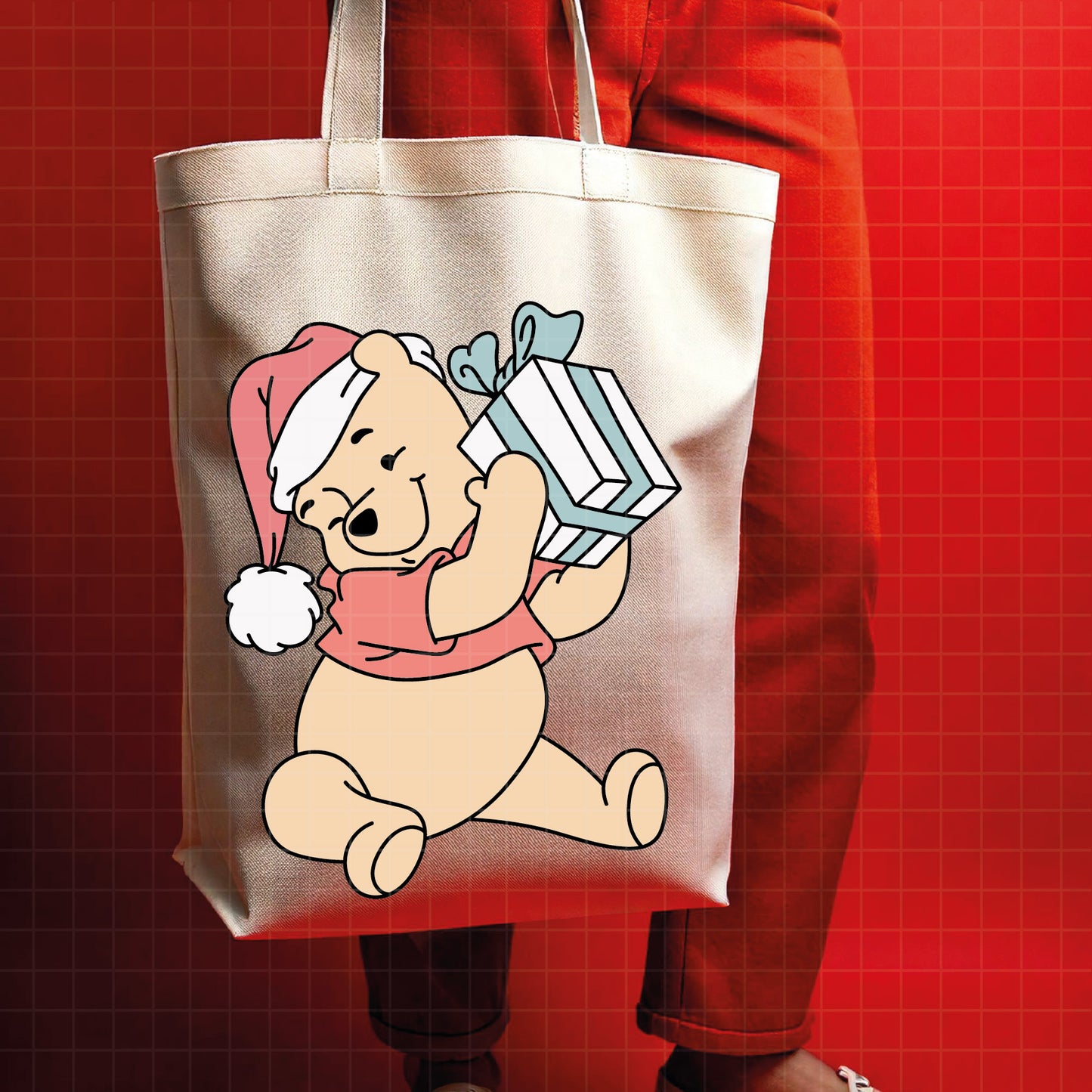 COD4189 - Christmas pooh svg, Winnie Pooh  svg, Winnie Pooh christmas cut file, disney svg, disney christmas sv