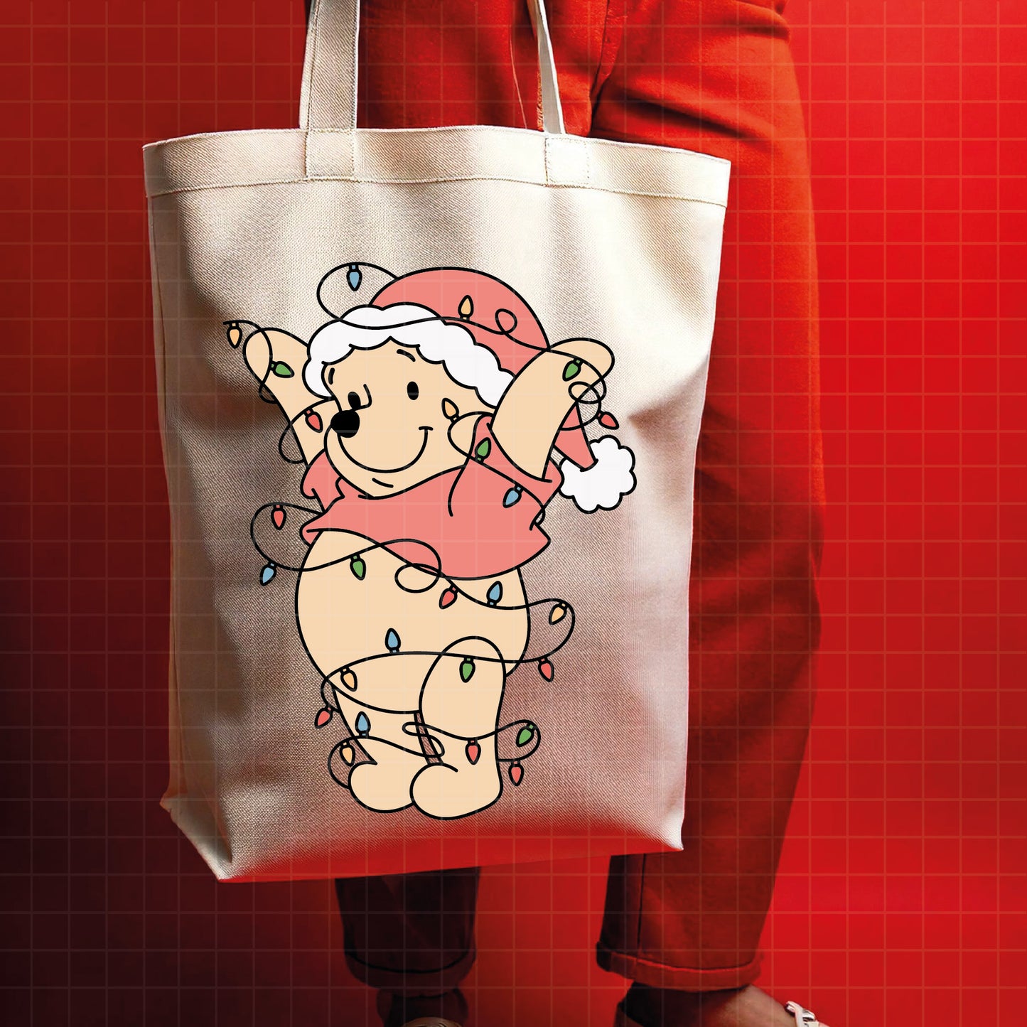 COD4190 - Christmas pooh svg, Winnie Pooh  svg, Winnie Pooh christmas cut file, disney svg, disney christmas svg