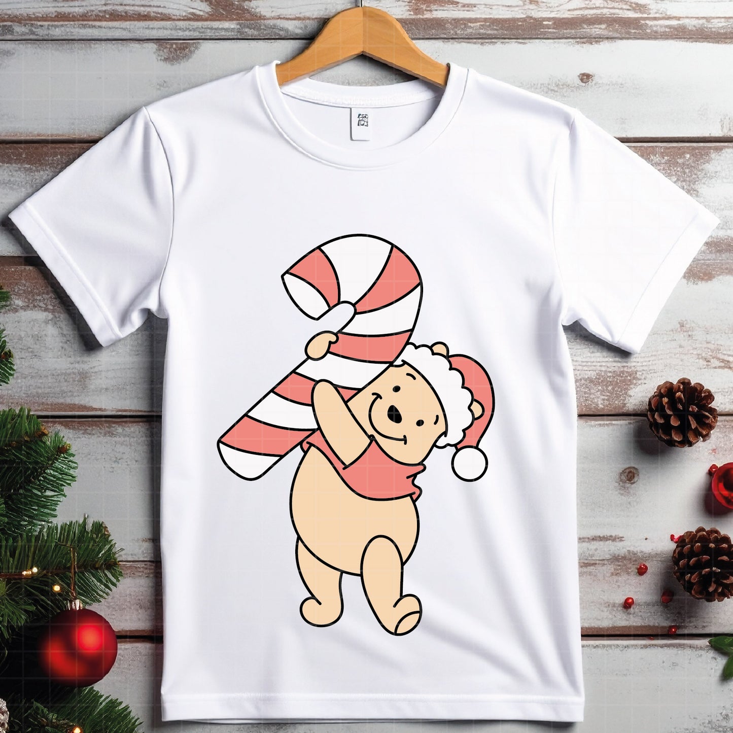 COD4192 - Christmas pooh svg, Winnie Pooh  svg, Winnie Pooh christmas cut file, disney svg, disney christmas svg