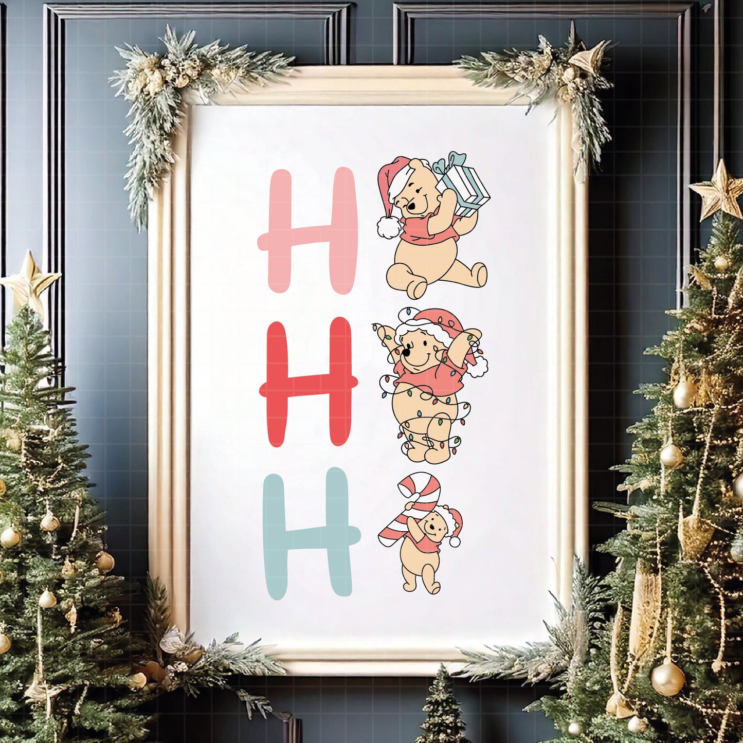 COD4215 - Christmas pooh svg, Winnie Pooh  svg, Winnie Pooh christmas cut file, disney svg, disney christmas svg