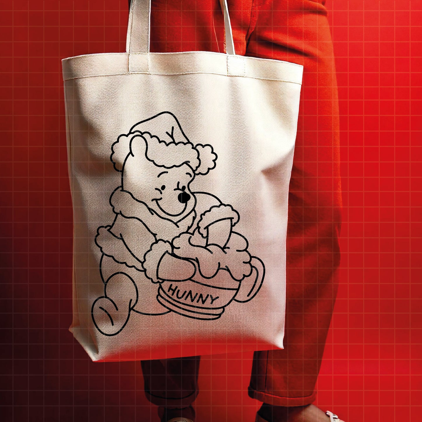COD4216 - Pooh svg, Winnie Pooh  svg, Winnie Pooh christmas cut file, disney svg, disney christmas svg