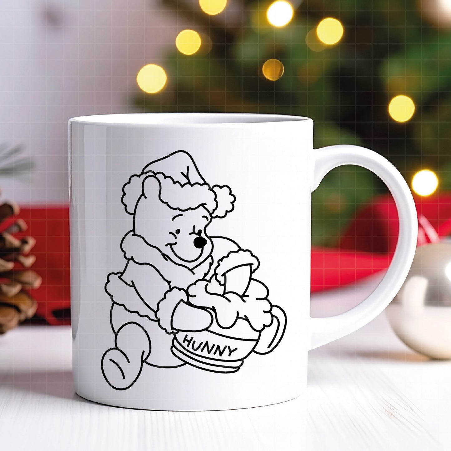 COD4216 - Pooh svg, Winnie Pooh  svg, Winnie Pooh christmas cut file, disney svg, disney christmas svg