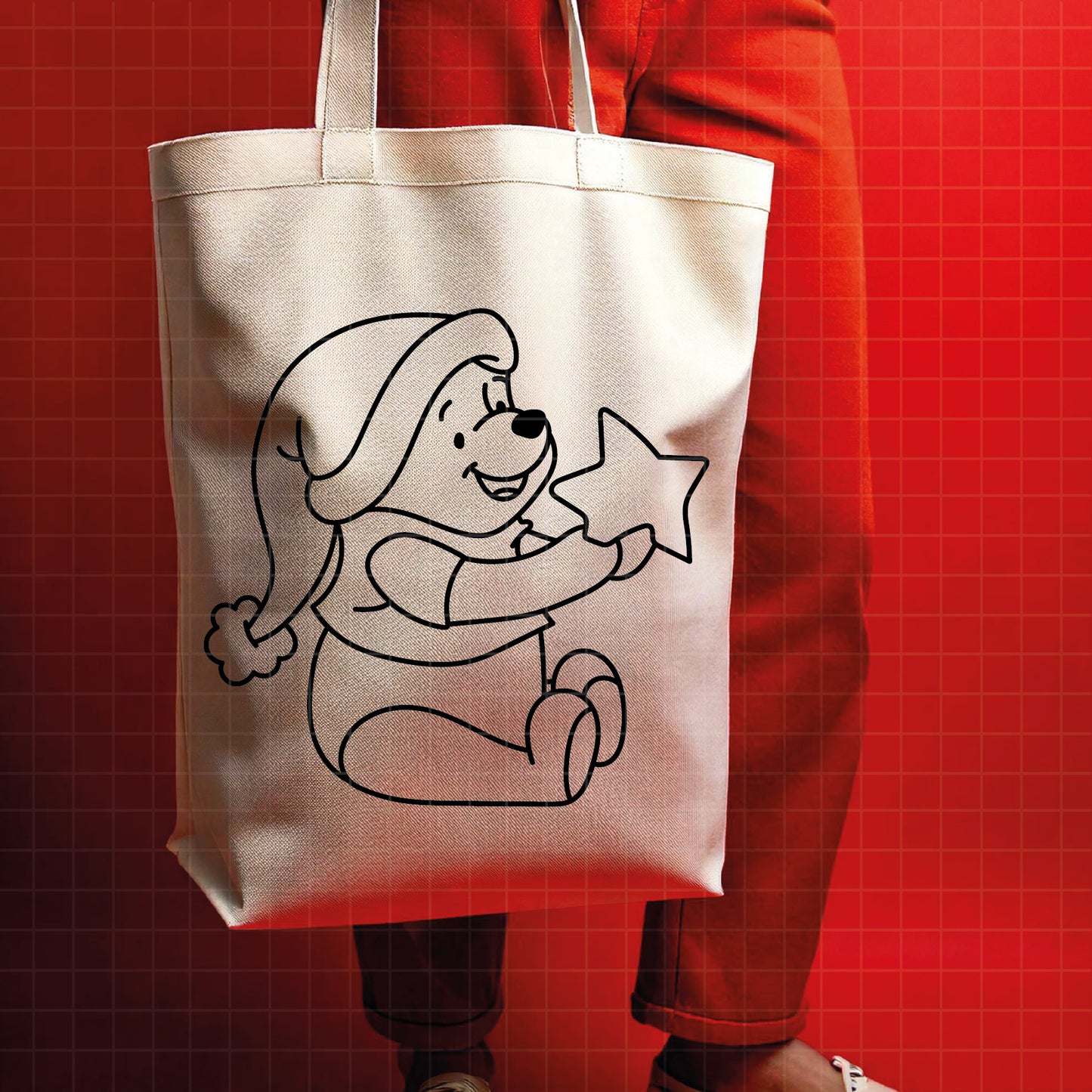 COD4217 - Pooh svg, Winnie Pooh  svg, Winnie Pooh christmas cut file, disney svg, disney christmas svg