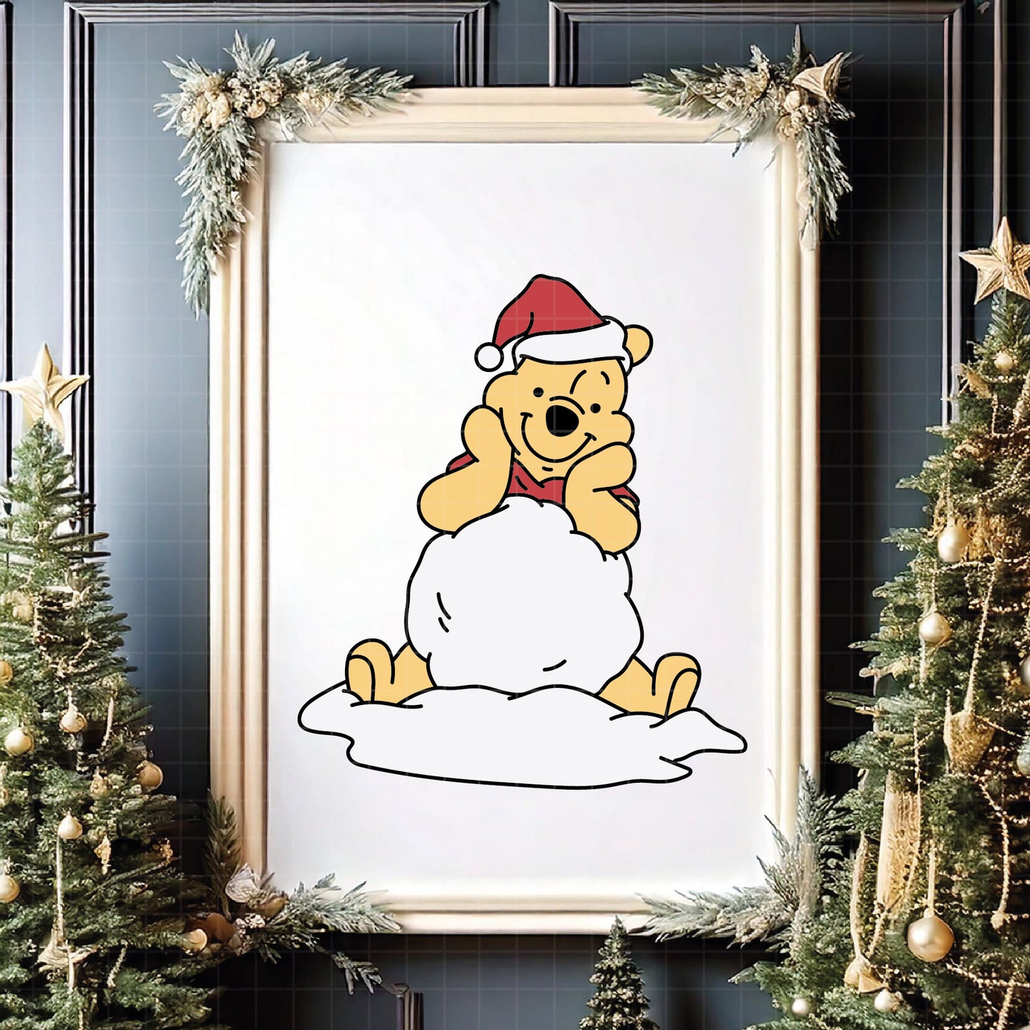 COD4218 - Pooh svg, Winnie Pooh  svg, Winnie Pooh christmas cut file, disney svg, disney christmas svg