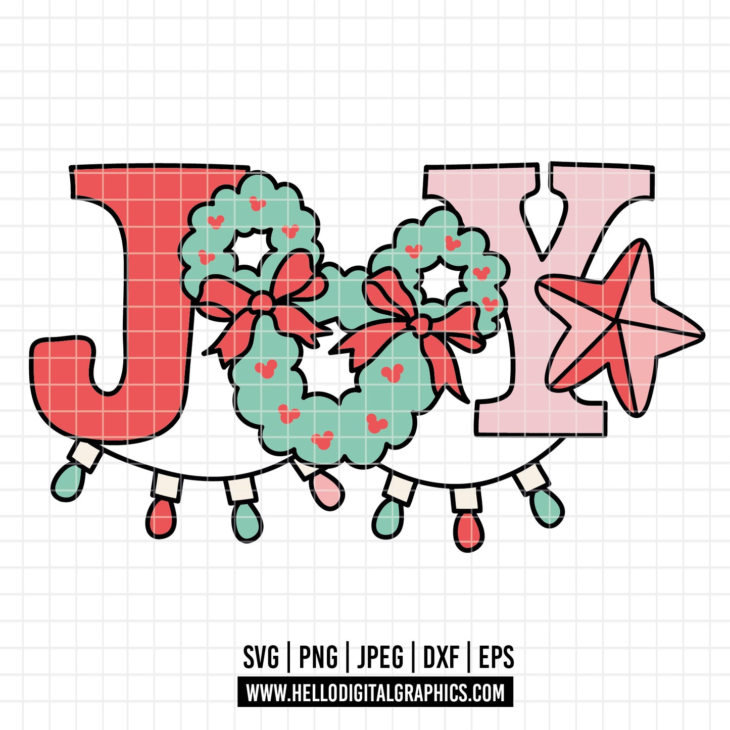 COD4223 - Joy png, Merry Christmas svg, Mickey mouse svg, Mickey Svg, Disney svg, Disney Christmas svg