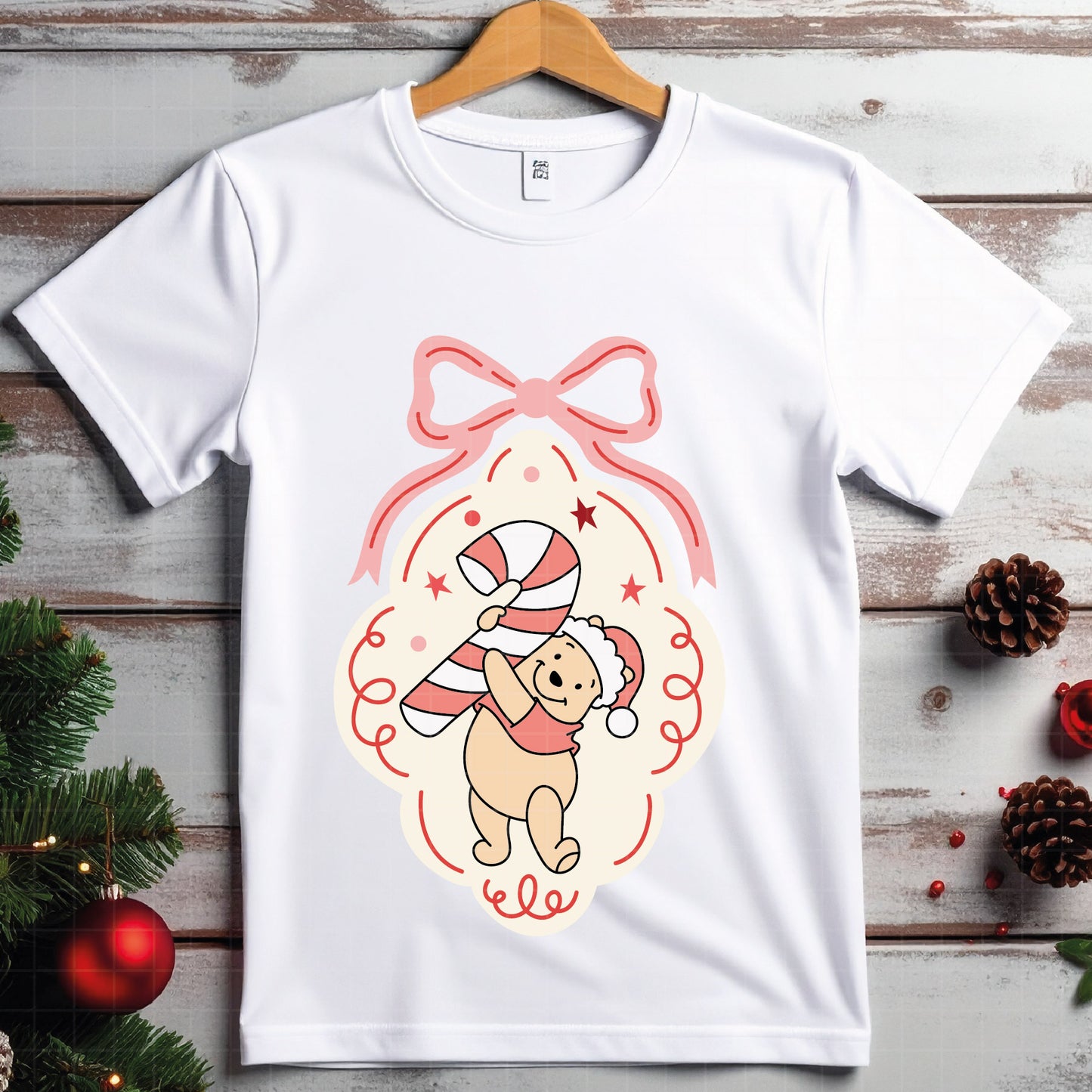 COD4225 - Christmas pooh svg, Winnie Pooh  svg, Winnie Pooh christmas cut file, disney svg, disney christmas svg