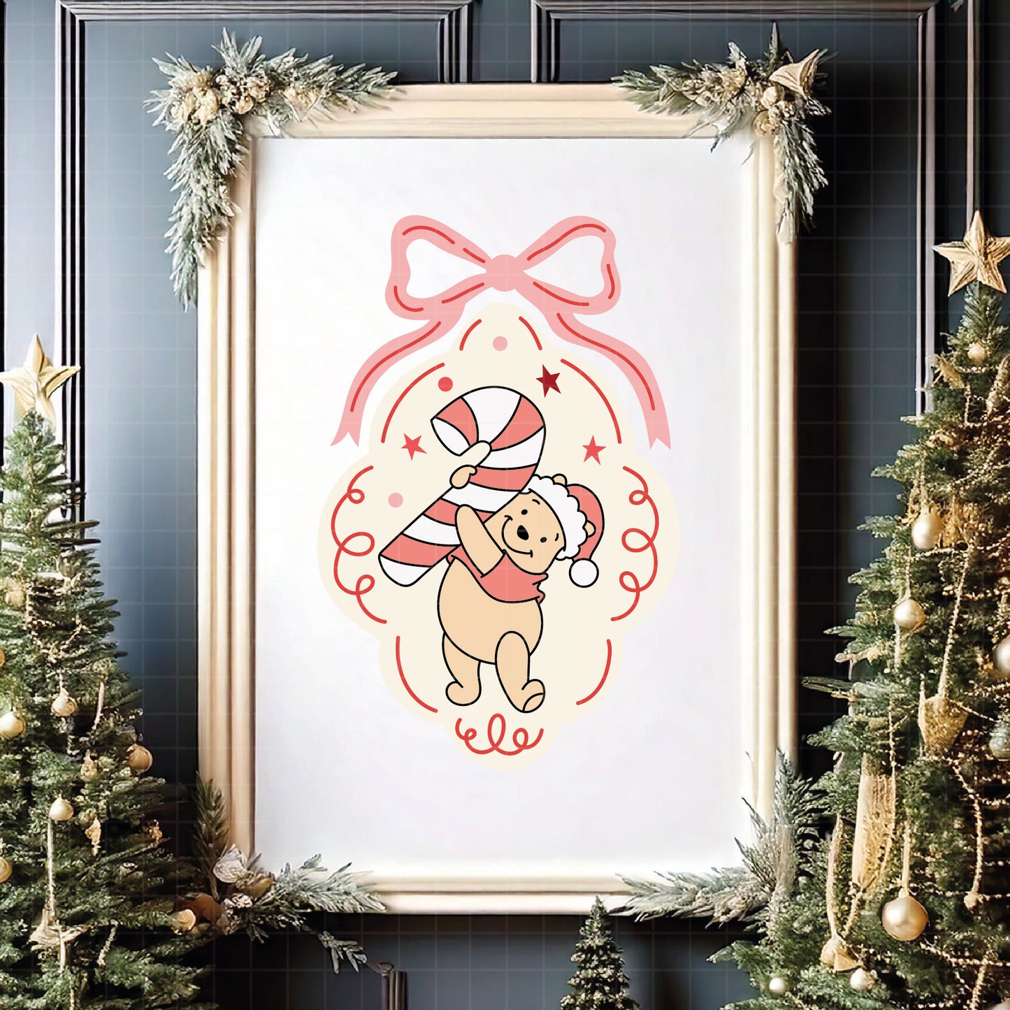COD4225 - Christmas pooh svg, Winnie Pooh  svg, Winnie Pooh christmas cut file, disney svg, disney christmas svg