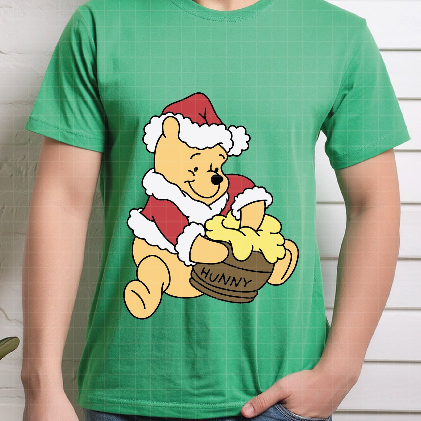 COD4226 - Pooh svg, Winnie Pooh  svg, Winnie Pooh christmas cut file, disney svg, disney christmas svg