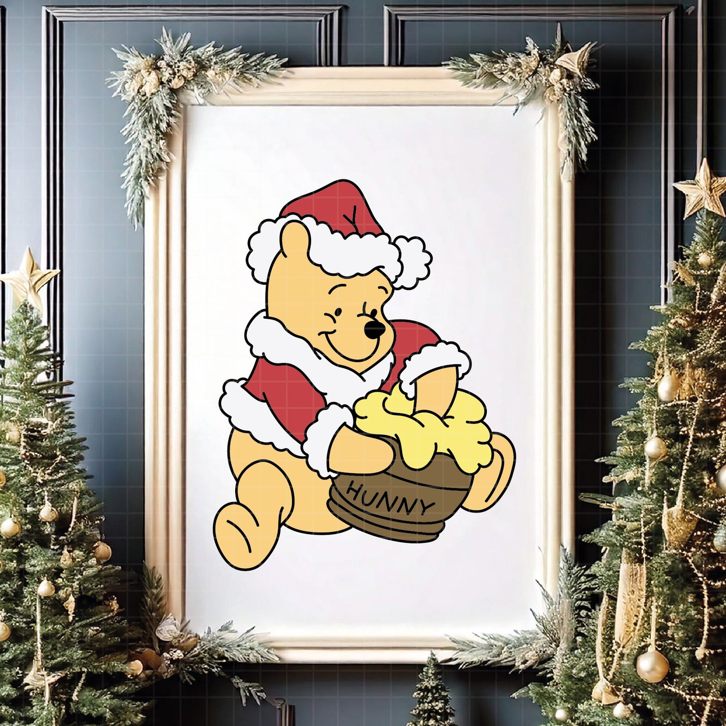 COD4226 - Pooh svg, Winnie Pooh  svg, Winnie Pooh christmas cut file, disney svg, disney christmas svg