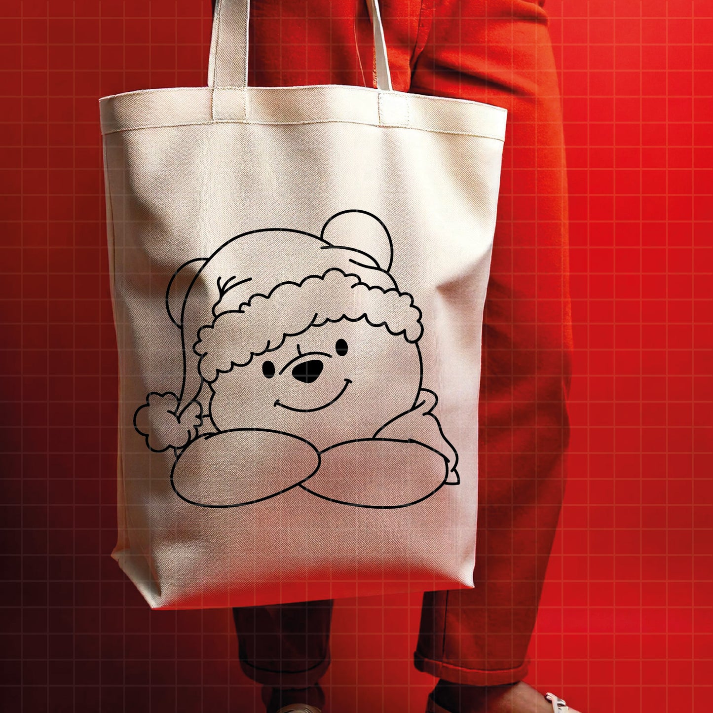 COD4227 - Pooh svg, Winnie Pooh  svg, Winnie Pooh christmas cut file, disney svg, disney christmas svg