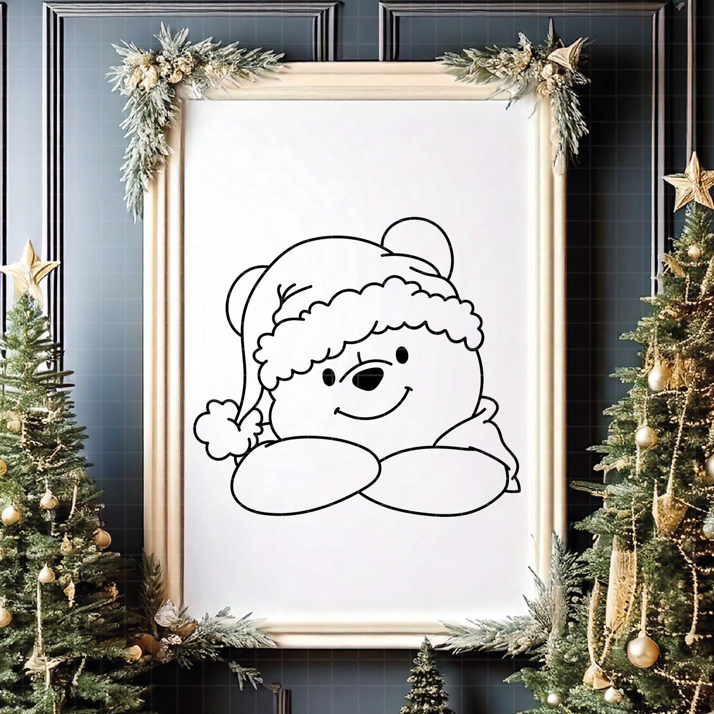 COD4227 - Pooh svg, Winnie Pooh  svg, Winnie Pooh christmas cut file, disney svg, disney christmas svg