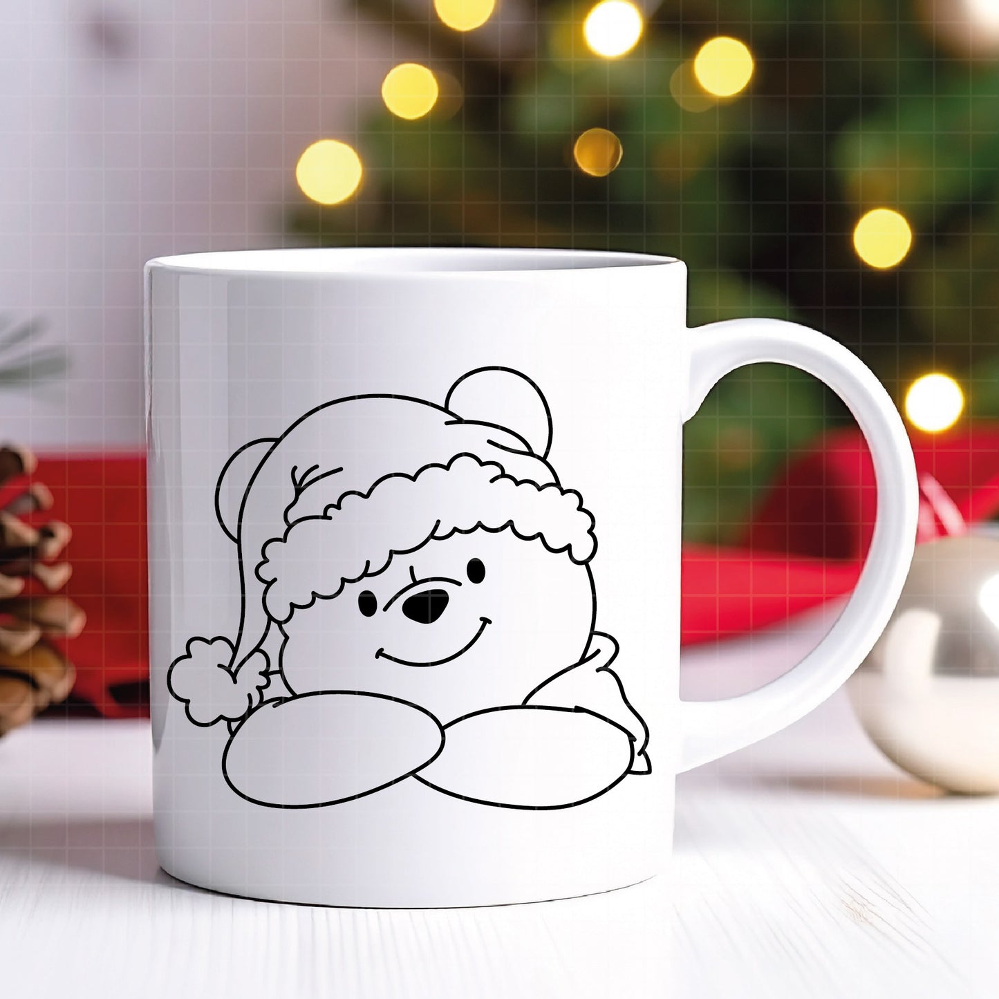 COD4227 - Pooh svg, Winnie Pooh  svg, Winnie Pooh christmas cut file, disney svg, disney christmas svg
