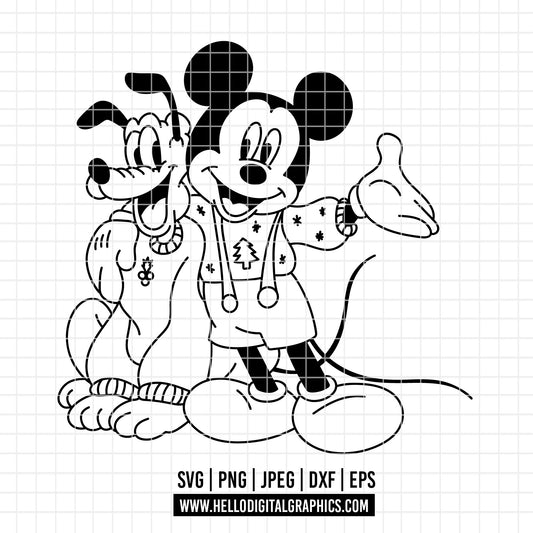 COD4228 - Merry Christmas svg, Mickey mouse svg, Mickey Svg, Disney svg, Disney Christmas svg
